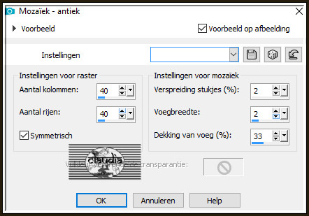 Effecten - Textuureffecten - Mozaïek - antiek