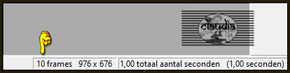 In totaal heb je nu 10 frames (rechts onderaan je werkblad van AS)