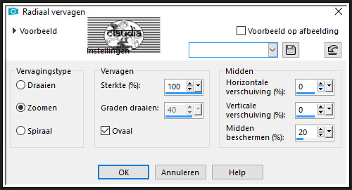 Aanpassen - Vervagen - Radiaal vervagen