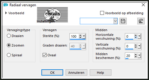 Aanpassen - Vervagen - Radiaal vervagen