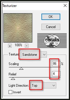 Effecten - Insteekfilters - Texture - Texturizer