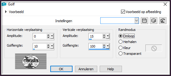 Efecten- Vervormingseffecten - Golf