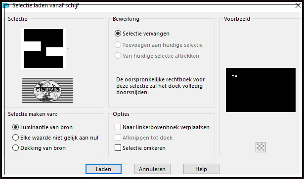 Selecties - Selectie laden/opslaan - Selectie laden vanaf schijf : Sel2_Parler_Animabelle