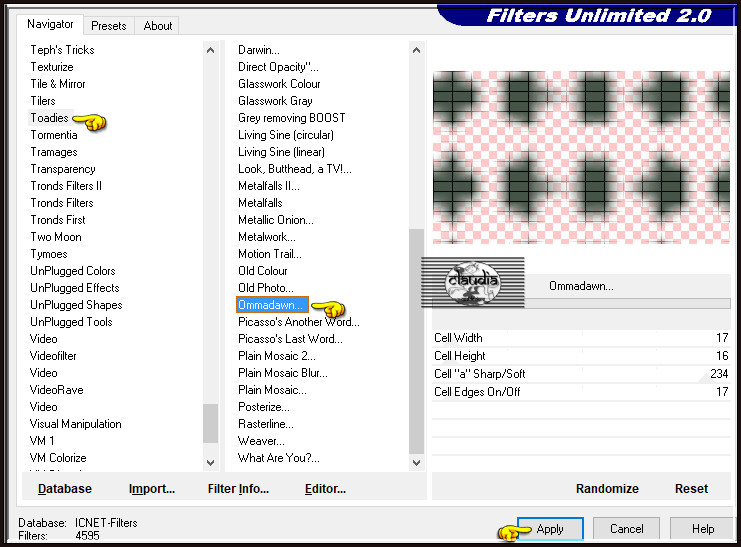Effecten - Insteekfilters - <I.C.NET Software> - Filters Unlimited 2.0 - Toadies - Ommadawn