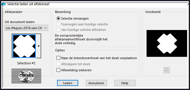 Selecties - Selectie laden/opslaan - Selectie laden uit alfkanaal : Sélection #2