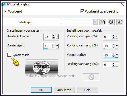 Effecten - Textuureffecten - Mozaïek - glas