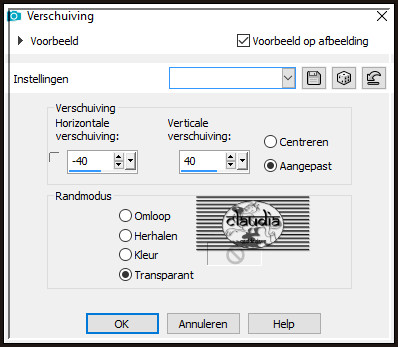 Effecten - Afbeeldingseffecten - Verschuiving