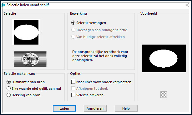 Selecties - Selectie laden/opslaan - Selectie laden vanaf schijf : petronille1_animabelle