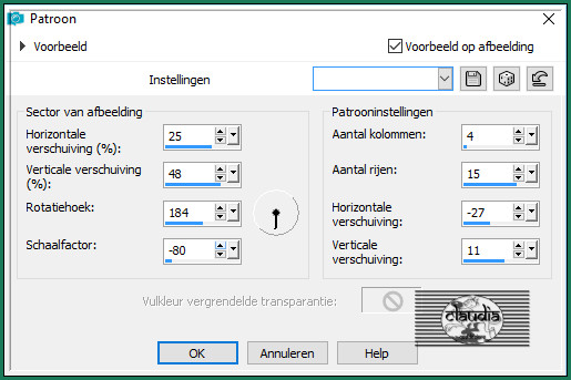 Effecten - Reflectie-effecten - Patroon