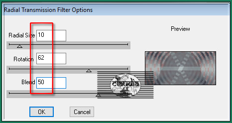 Effecten - Insteekfilters - dsbflux - Radial Transmission