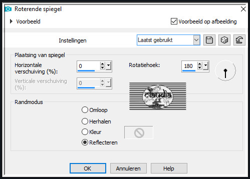 Effecten - Reflectie-effecten - Roterende spiegel