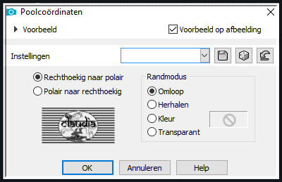 Effecten - Vervormingseffecten - Poolcoördinaten
