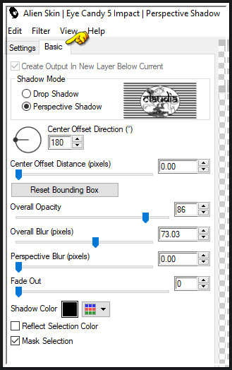 Effecten - Insteekfilters - Alien Skin Eye Candy 5 : Impact - Perspective Shadow