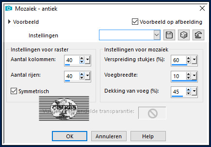 Effecten - Textuureffecten - Mozaïek - antiek