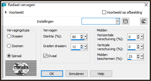Aanpassen - Vervagen - Radiaal vervagen
