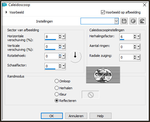 Effecten - Reflectie-effecten - Caleidoscoop