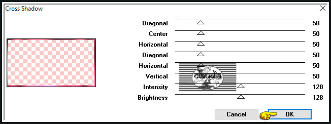 Effecten - Insteekfilters - Graphics Plus - Cross Shadow