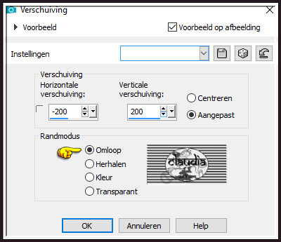 Effecten - Afbeeldingseffecten - Verschuiving