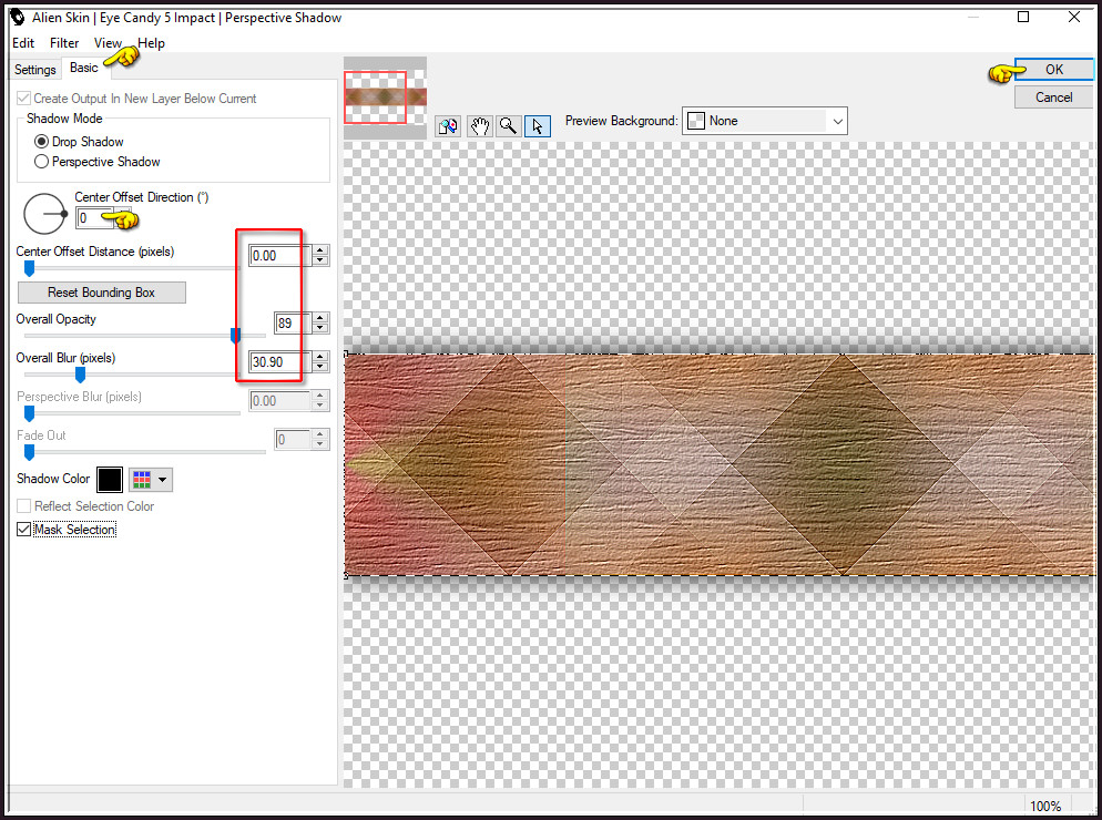 Effecten - Insteekfilters - Alien Skin Eye Candy 5 : Impact - Perspective Shadow