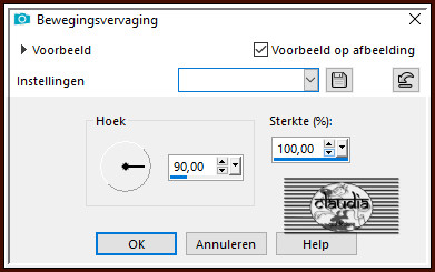 Aanpassen - Vervaging - Bewegingsvervaging