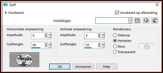 Effecten - Vervormingseffecten - Golf