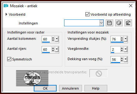 Effecten - Textuureffecten - Mozaïek - antiek