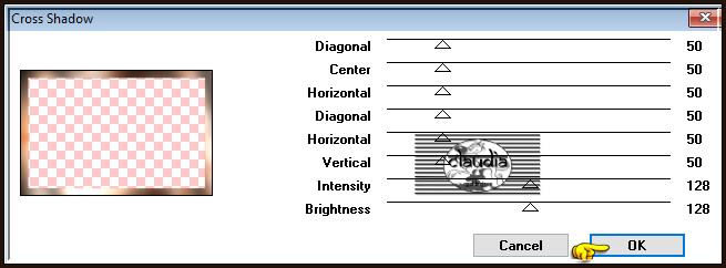 Effecten - Insteekfilters - Graphics Plus - Cross Shadow