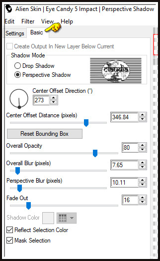 Effecten - Insteekfilters - Alien Skin Eye Candy 5 : Impact - Perspective Shadow