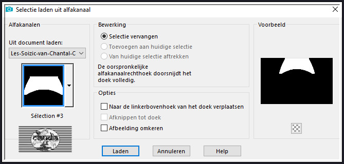 Selecties - Selectie laden/opslaan - Selectie laden uit alfakanaal : Sélection #3