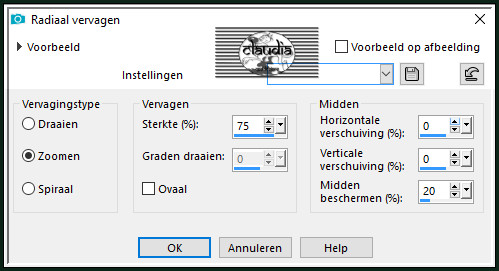 Aanpassen - Vervagen - Radiaal vervagen