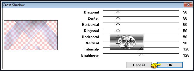 Effecten - Insteekfilters - Graphics Plus - Cross Shadow