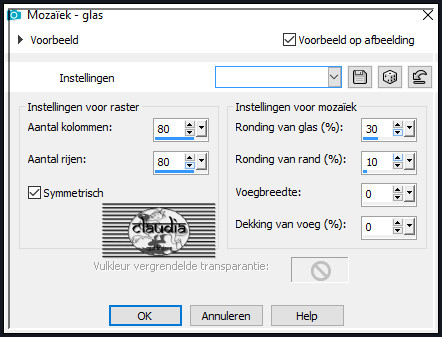 Effecten - Textuureffecten - Mozaïek - glas