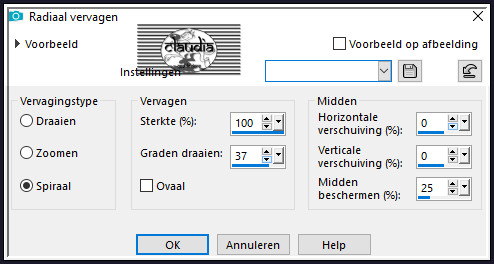 Aanpassen - Vervagen - Radiaal vervagen
