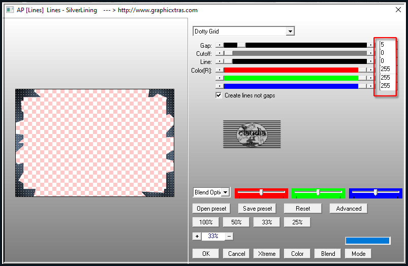 Effecten - Insteekfilters - AP [Lines] - Lines - SilverLining