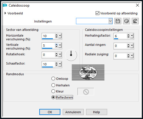 Effecten - Reflectie-effecten - Caleidoscoop