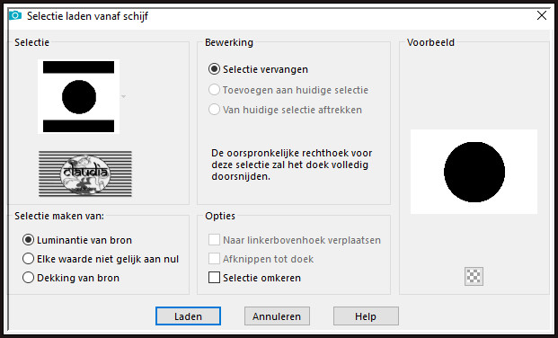 Selecties - Selectie laden/opslaan - Selectie laden vanaf schijf : Sel2_Tessa_Animabelle