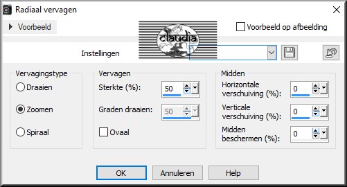Aanpassen - Vervagen - Radiaal vervagen