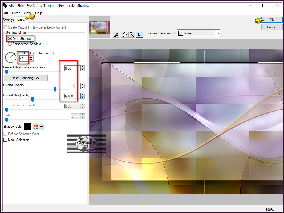 Effecten - Insteekfilters - Alien Skin Eye Candy 5 : Impact - Perspective Shadow