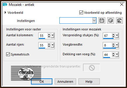 Effecten - textuureffecten - Mozaïek - antiek