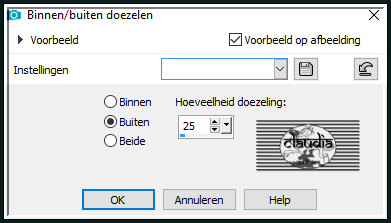 Selecties - Wijzigen - Binnen/Buiten doezelen :