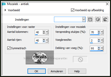 Effecten - Textuureffecten - Mozaïek - antiek