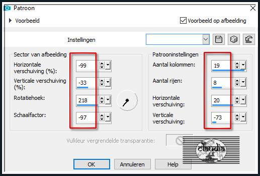 Effecten - Reflectie-effecten - Patroon