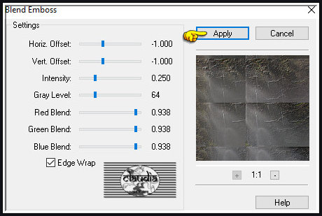 Effecten - Insteekfilters - FM Tile Tools - Blend Emboss