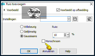 Aanpassen - Ruis toevoegen/verwijderen - Ruis toevoegen