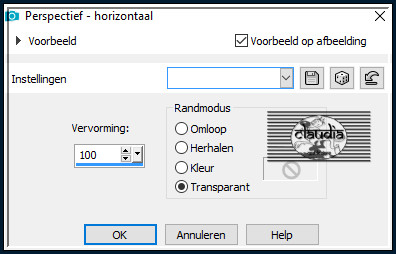 Effecten - Geometrische effecten - Perspectief - horizontaal