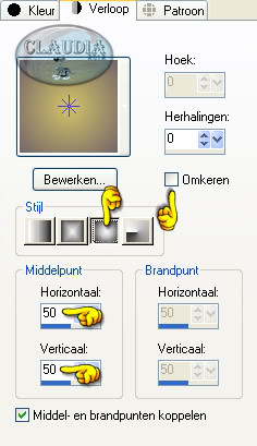 Instellingen voor verloop