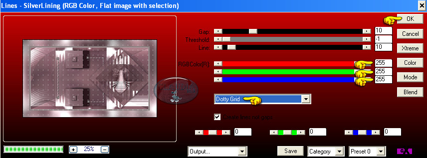 Instellingen filter AP 01 [Innovations] - Lines - SilverLining