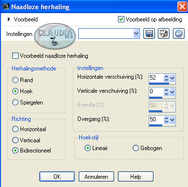 Instellingen naadloze herhaling