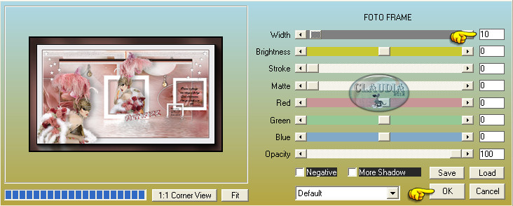 Instellingen filter AAA Frames - Foto Frame