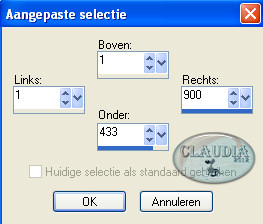 Instellingen Aangepaste selectie